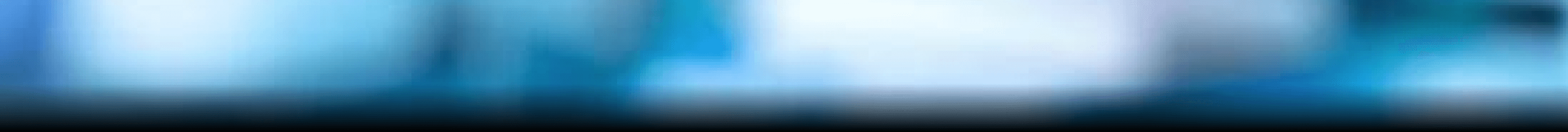 A blue banner at the top of the page with a gradient